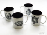 Human Anatomy Mugs Cup gift set goth medical home decor coffee tea kitchen macabre halloween-Art Altered