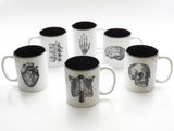 Coffee Lover Mug Gift Set anatomy medical school student graduation goth decor md male nurse practitioner np rn physician assistant pa men-Art Altered