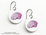 Brain Earrings medical anatomy gift for students teachers doctors nurses physician assistants-Art Altered