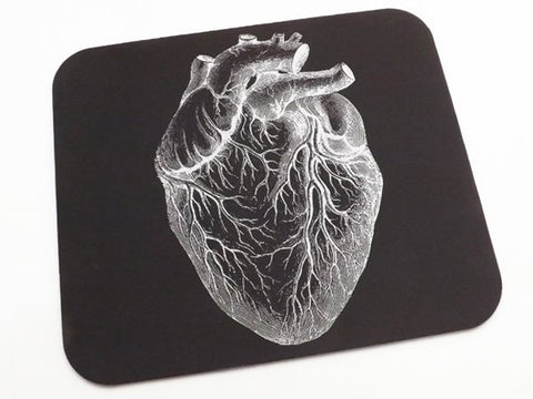 Anatomical Heart Mousepad boss coworker gift desk office cubicle accessory medical home decor desktop mouse pad doctor male nurse goth him-Art Altered
