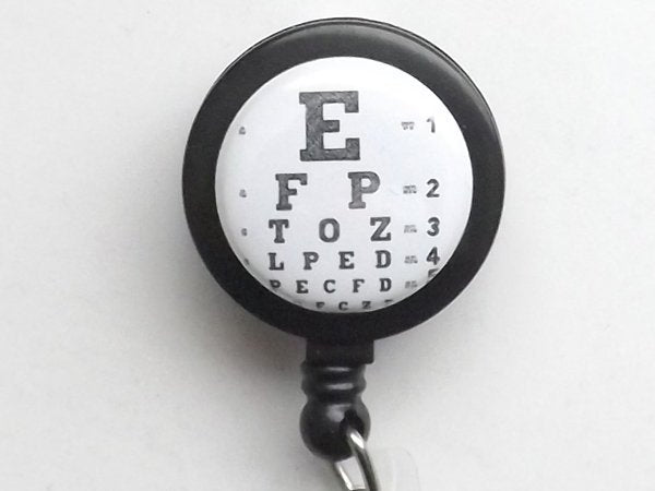 Eye Doctor retractable badge reel office staff gift id badge holder me –  Art Altered