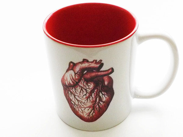 Coffee Mug Anatomical Heart medical coworker gift for him stocking stuffer men valentine home decor goth macabre human body cup anatomy geek-Art Altered