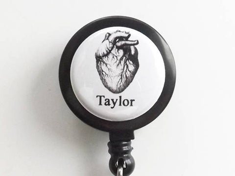 Human Anatomy Custom Name retractable badge reel medical masculine gift school male nurse physician assistant id holder personalized gothic-Art Altered