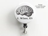 Personalized Anatomy Retractable ID Badge holder reel medical office gift doctor nurse physician assistant teacher custom goth md rn pa np-Art Altered