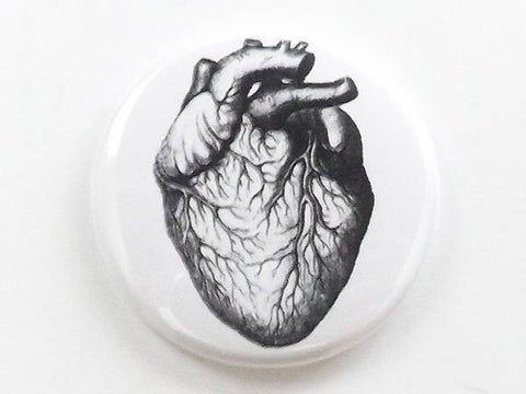 Medical Anatomy anatomical Heart one fridge magnet button pin anatomy coaster mirror bottle opener stocking stuffer goth gift refrigerator-Art Altered