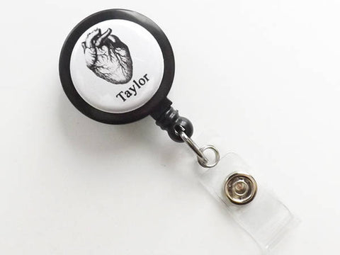 Human Anatomy Custom Name Retractable Badge Reel Medical Masculine Gift School male Nurse Physician Assistant ID Holder Personalized Gothic Carabiner