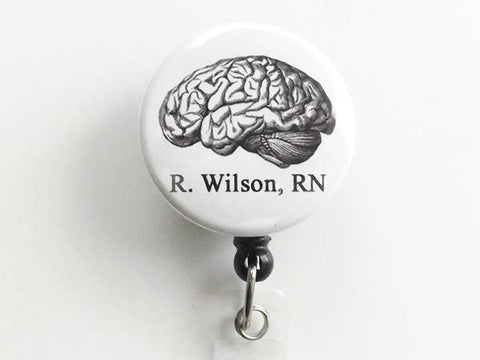 Personalized Anatomy Retractable ID Badge holder reel medical office gift  doctor nurse physician assistant teacher custom goth md rn pa np