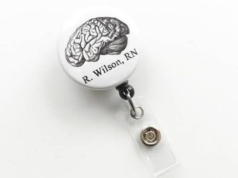 Personalized Anatomy Retractable ID Badge Holder Reel Medical Office Gift Doctor Nurse Physician Assistant Teacher Custom Goth MD Rn Pa NP Carabiner /