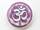 Magnet Om Lotus spiritual Buddhism meditation peace tranquility button pin coaster housewarming gift coworker eastern Buddhist-Art Altered