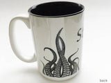 Custom Name 11 or 15 oz Octopus Tentacles Coffee Mug teacher gift goth decor cthulhu kraken ocean sea nautical boyfriend dad guy office nerd-Art Altered