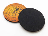 Spider Web Drink Coaster gift set spooky Halloween home goth decor hostess housewarming trick or treat party favor geekery color choice goth-Art Altered