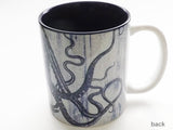 Tentacles Coffee Mug blue goth decor gift cthulhu kraken ocean sea marine nautical cup boyfriend dad guy octopus beach kitchen rustic nerd-Art Altered