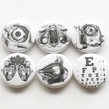 Eye Doctor Optometrist Gift magnets graduation party favor stocking stuffer refractor snellen anatomy ophthalmologist medical button pin-Art Altered