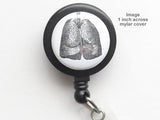 Lung retractable badge reel office staff gift id badge holder respiratory medical school graduation party anatomy stocking stuffer goth-Art Altered