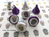Candy Buffet Stickers Day of the Dead dia de los muerto halloween party favor planner sugar skull treat bag label envelope seal wedding goth-Art Altered