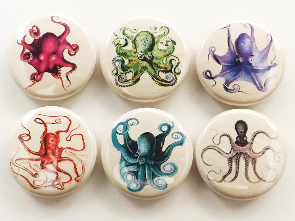 Octopus Fridge Magnets kraken tentacles sealife home decor housewarming hostess gift-Art Altered